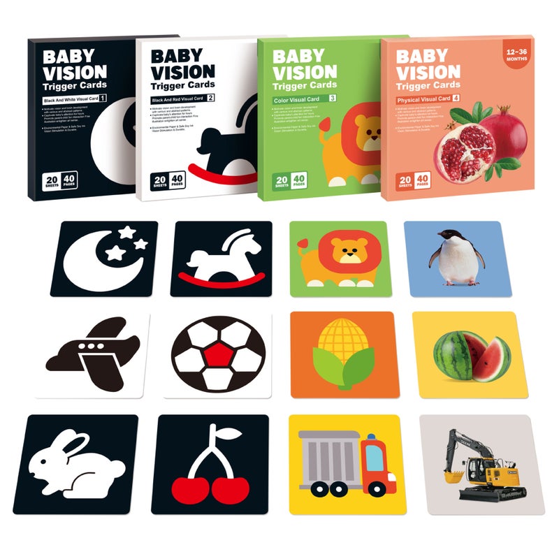 Children'S Early Education Visual Flash Card 0 To 3 Months Baby Black And White Color Follow-Up Flash Card Educational Awareness Card - Image 3